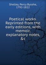 Poetical works. Reprinted from the early editions, with memoir, explanatory notes, &c