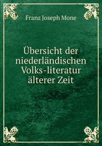 bersicht der niederlndischen Volks-literatur lterer Zeit