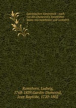 Lateinischen Synonymik. Volume 1