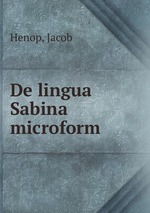 De lingua Sabina microform