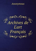 Archives de L`art Franais