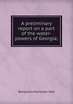 A preliminary report on a part of the water-powers of Georgia;