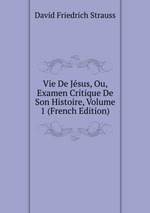 Vie De Jsus, Ou, Examen Critique De Son Histoire, Volume 1 (French Edition)