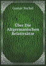 ber Die Altgermanischen Relativstze