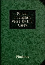 Pindar in English Verse, by H.F. Carey