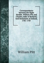 Correspondence between the Right Honble. William Pitt and Charles, duke of Rutland, lord lieutenant of Ireland, 1781-1787