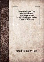Die Grundlagen Des Rechts Und Die Grundzge Seiner Entwickelungsgeschichte (German Edition)