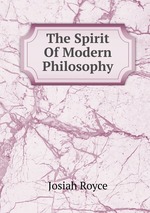 The Spirit Of Modern Philosophy