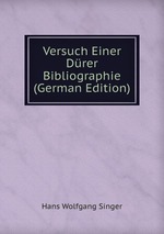 Versuch Einer Drer Bibliographie (German Edition)