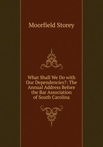 What Shall We Do with Our Dependencies?: The Annual Address Before the Bar Association of South Carolina