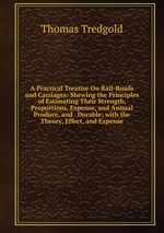 A Practical Treatise On Rail-Roads and Carriages: Shewing the Principles of Estimating Their Strength, Proportions, Expense, and Annual Produce, and . Durable; with the Theory, Effect, and Expense