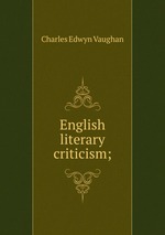 English literary criticism;