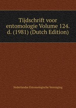 Tijdschrift voor entomologie Volume 124.d. (1981) (Dutch Edition)