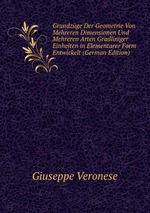 Grundzge Der Geometrie Von Mehreren Dimensionen Und Mehreren Arten Gradliniger Einheiten in Elementarer Form Entwickelt (German Edition)