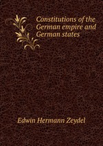 Constitutions of the German empire and German states