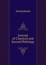 Journal of Classical and Sacred Philology