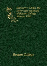 Sub turri = Under the tower: the yearbook of Boston College Volume 1966