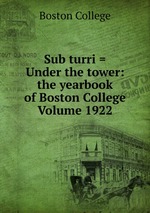 Sub turri = Under the tower: the yearbook of Boston College Volume 1922