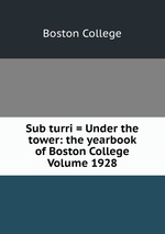 Sub turri = Under the tower: the yearbook of Boston College Volume 1928