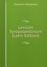 Lexicon Syropalaestinum (Latin Edition)
