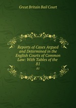 Reports of Cases Argued and Determined in the English Courts of Common Law: With Tables of the .. 81