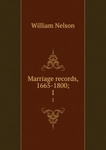 Marriage records, 1665-1800;. 1