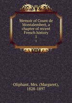 Memoir of Count de Montalembert, a chapter of recent French history. 1