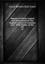 Reports of Cases Argued and Determined in the English Courts of Common Law: With Tables of the .. 83
