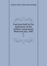 Exercises held at the dedication of the soldiers` monument, Memorial day, 1882. 2