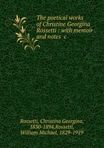 The poetical works of Christine Georgina Rossetti : with memoir and notes &c