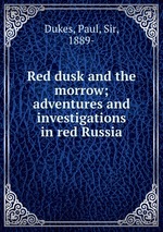 Red dusk and the morrow; adventures and investigations in red Russia