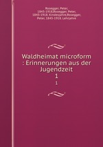 Waldheimat microform : Erinnerungen aus der Jugendzeit. 1