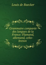Grammaire compare des langues de la France: Flamand, allemand, celto-breton