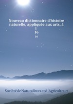 Nouveau dictionnaire d`histoire naturelle, applique aux arts, l .. 16