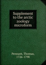 Supplement to the arctic zoology microform