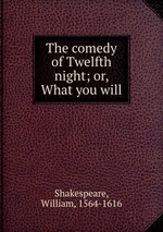 The comedy of Twelfth night; or, What you will