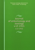 Journal of entomology and zoology. v.13 1921