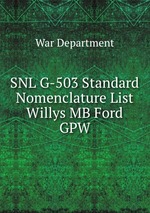 SNL G-503 Standard Nomenclature List Willys MB Ford GPW