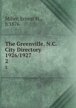 The Greenville, N.C. City Directory 1926/1927. 2