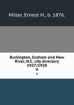 Burlington, Graham and Haw River, N.C. city directory 1927/1928. 4