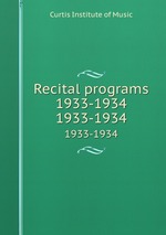 Recital programs 1933-1934. 1933-1934