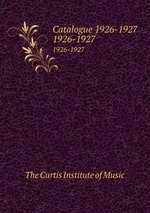 Catalogue 1926-1927. 1926-1927