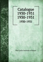 Catalogue 1930-1931. 1930-1931