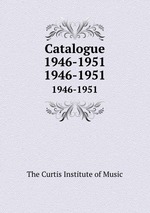 Catalogue 1946-1951. 1946-1951