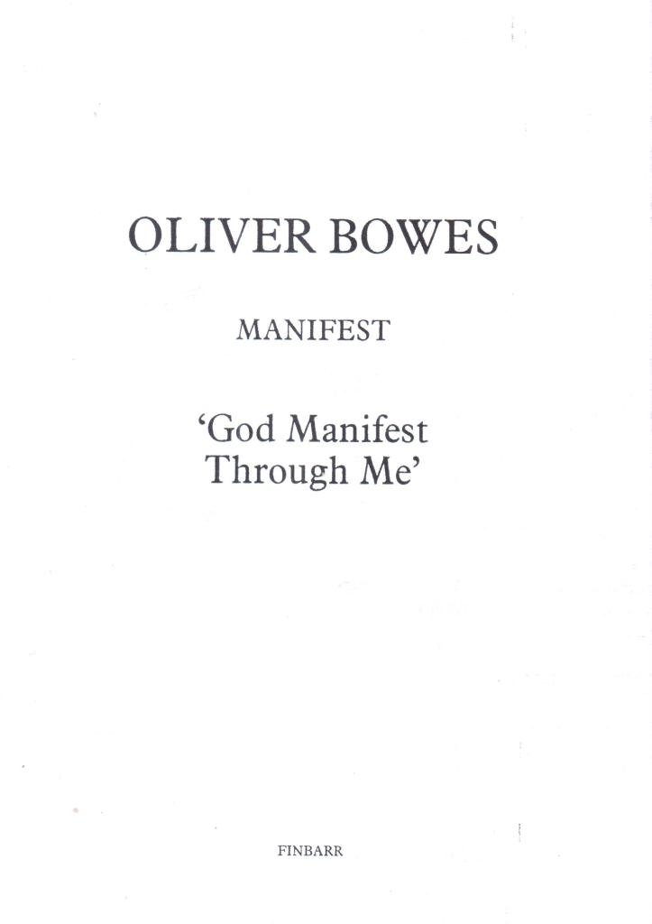 MANIFEST 'God Manifest Through Me'
