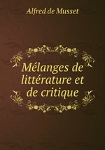 Mlanges de littrature et de critique