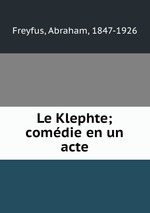 Le Klephte; comdie en un acte