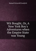 Wit Bought, Or, A New York Boy`s Adventures when the Empire State was Young