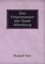 Das Finanzwesen der Stadt Altenburg