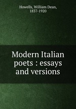 Modern Italian poets : essays and versions